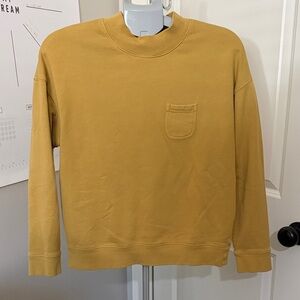 Madewell Women's Mustard mini pocket Sweatshirt